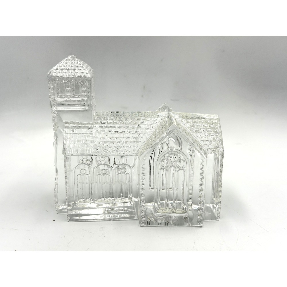 Waterford Lismore Village Church Crystal Figurine Ireland Vintage 4.5"